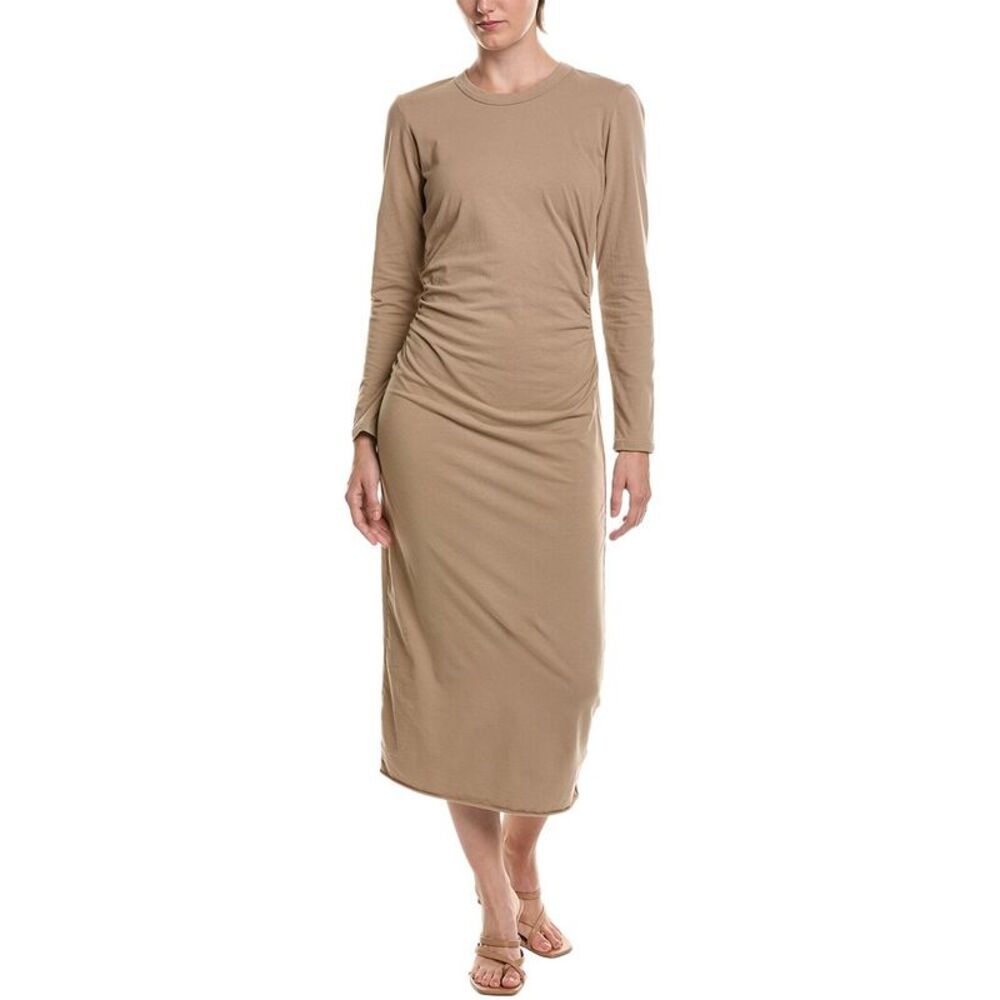 James Perse Womens  Ruched Dress, Brown